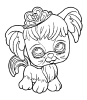 A coloring page of littlest pet shop